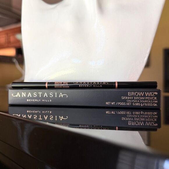 BNIB Anastasia Beverly Hills Brow Wiz Skinny Precision Brow Pencil Medium Brown - Picture 2 of 12
